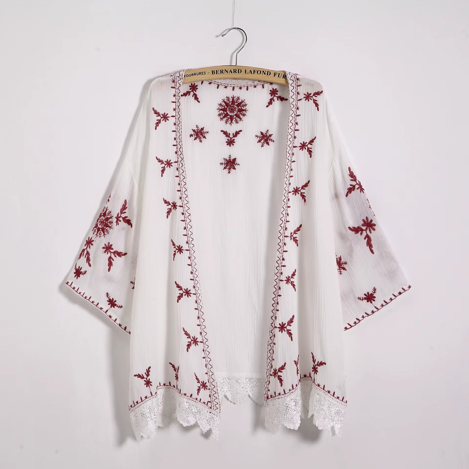 Women Embroidery Kimono Cardigan 2023 Boho Fashion Summer Shawl Shirt Blouse Sunscreen Lace Loose Tops Outwear Blusas Feminina