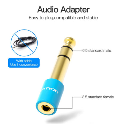 6.5Mm to Jack 3.5Mm Microphone Audio Plug for Amplifier Electric Guitar Adapter Aux Cable 3.5 Jack 6.35 Converter 2Pcs