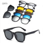 6 in 1 Changed Lens 5 Lenes Magnet Sunglasses Mirrored Sunglasses Glasses Men Polarization Custom Prescription