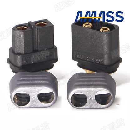 10 X Amass XT60+ XT60H Plug Connector with Sheath Housing 5 Male 5 Female (5 Pair ) for Rc Lipo Battery Rc Drone Car Boat