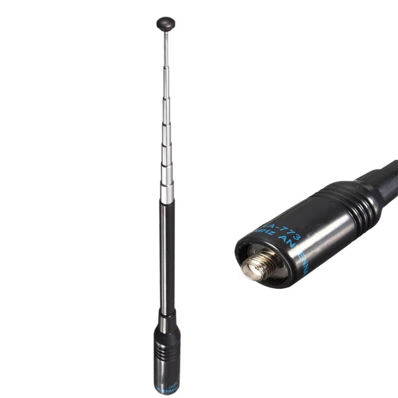NA-773 Telescopic Antenna UV 5R Dual Band Walkie Talkie Radio Stretched Antenna for Baofeng Kenwood