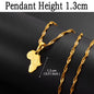 Africa Map Pendant Necklace Women Men Silver Color/Gold Color Ethiopian Jewelry Wholesale African Hiphop Item @132106