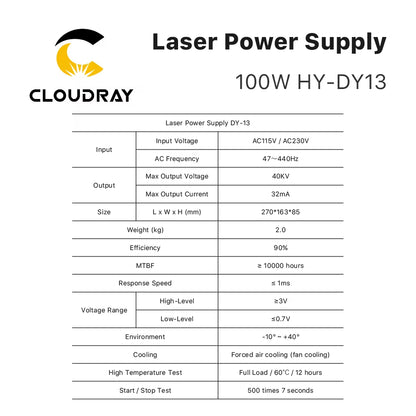 DY13 Co2 Laser Power Supply for RECI Z2/W2/S2 Co2 Laser Tube Engraving / Cutting Machine DY Series