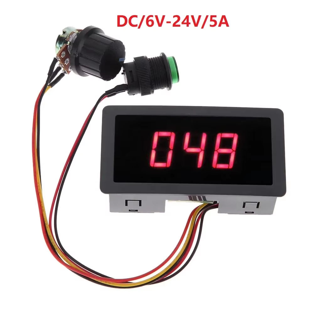 DC 6V 12V 24V 5A CCM5D Digital Display LED Motor Controller PWM DC Motor Controller Variable Speed Regulator