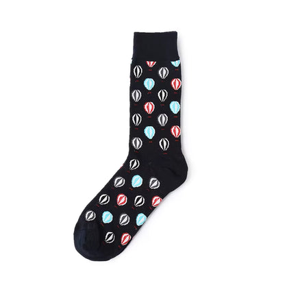1 Pair Art Socks New Men Women Cotton Socks Couple Funny Socks Flower Bird Long Colorful Socks EUR39-44