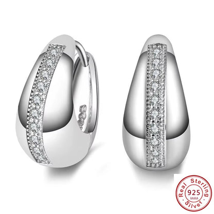 Pendientes Mujer Moda 925 Sterling Silver Jewelry U Cz Studs Earrings Women Brincos Para as Mulheres Boucle D'Oreille Oorbellen