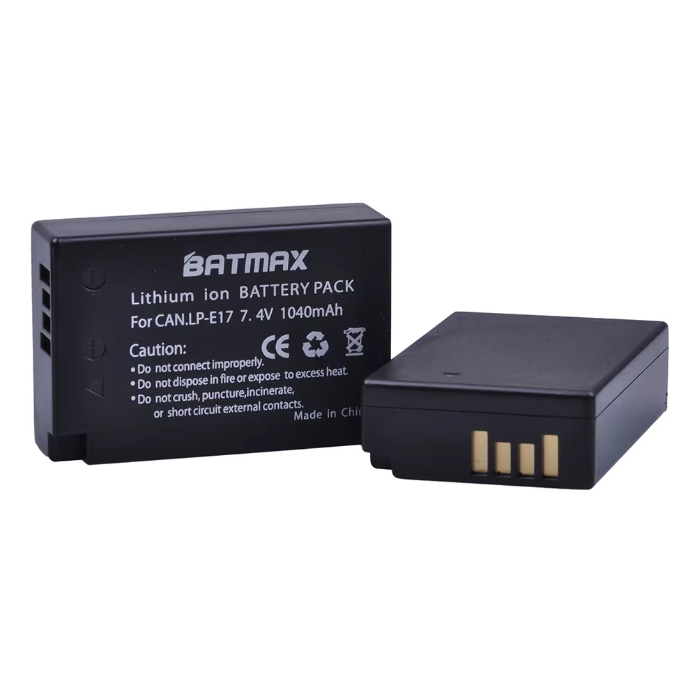 1040Mah LP-E17 LP E17 Camera Battery + LCD Dual USB Charger for Canon EOS M3 M5 M6 750D 760D T6I T6S 800D 8000D Kiss X8I