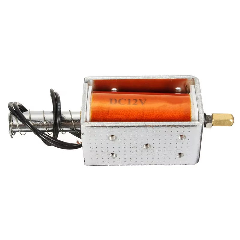 Electric Motor 35Mm Long-Stroke Strong Push-Pull Solenoid DC 12V Motor Open Frame Linear Mini Electromagnetic Magnetic Solenoid
