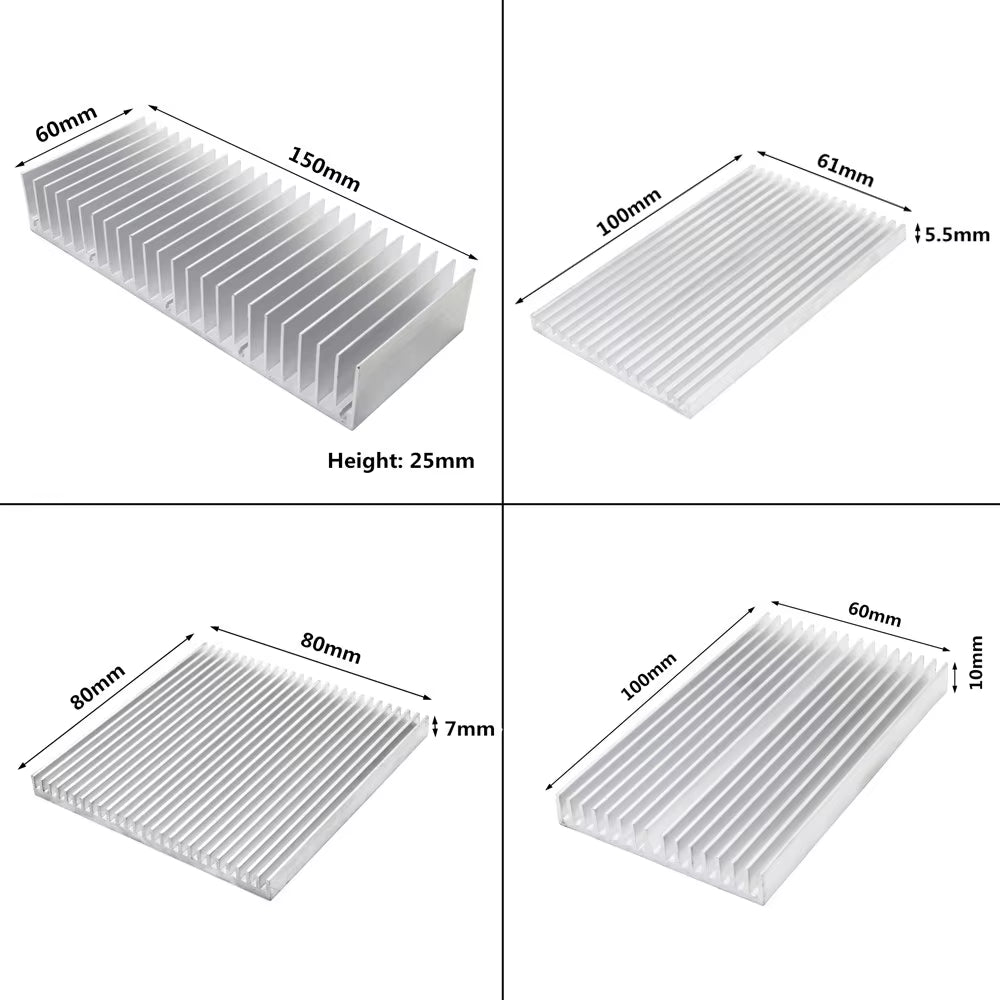 Radiator Aluminum Heatsink Extruded Heat Sink for LED Electronic CHIP Heat Dissipation Cooling Cooler