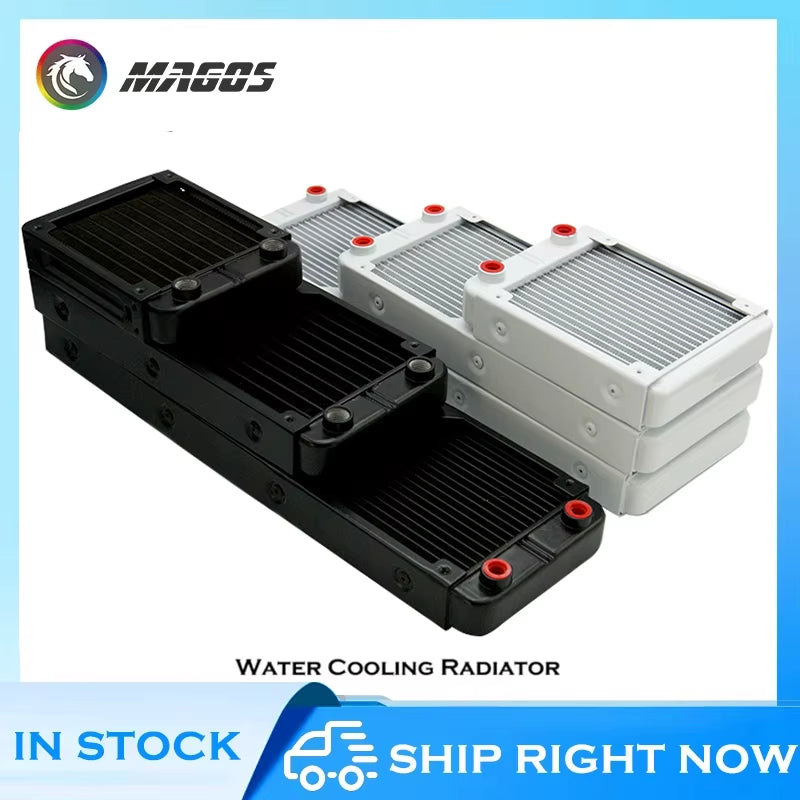G1/4'' Aluminum Radiator for PC Water Cooling Computer Case GPU CPU RAM Cooler Fan Heatsink 60/80/90/120/240/360Mm Black/White
