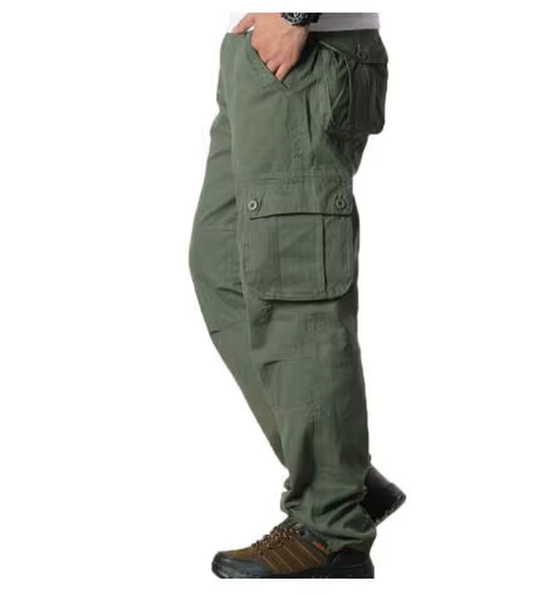 Cotton Men'S Cargo Pants Casual Multi Pockets Tactical Work Pants Men Outerwear Straight Slacks Long Trousers for Men Clothing