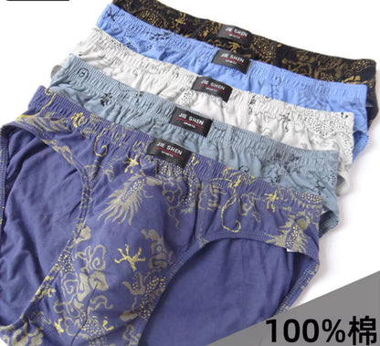 100% Cotton Briefs Mens Comfortable Underpants Man Underwear M/L/XL/2XL/3XL/4XL/5XL 5Pcs/Lot Free & Drop Shipping