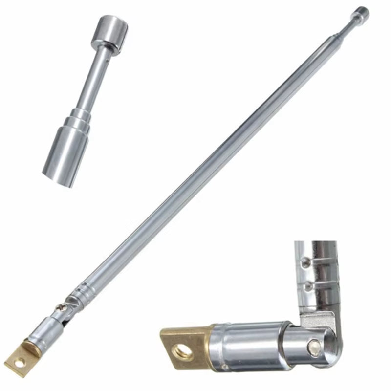 Antenna Radio Portable 4 Sections TV Antenna Telescopic Rotatable Antenna Aerial for Radio TV Antenna Rod Telescopic Antenna NEW