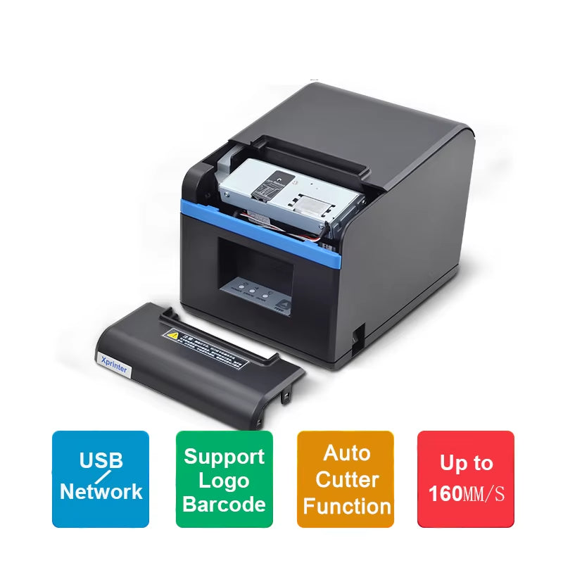 80Mm Auto-Cutter Thermal Receipt/Bill Printer 200MM/S POS with Usb/Ethernet/Bluetooth/Wifi for Kitchen/Restaurant