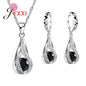 925 Sterling Silver Necklace Pendant Earrings Fashion Spiral Shaped White Crystal Jewelry Sets for Wholesale