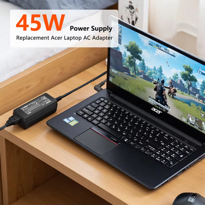 45W AC Adapter for  Laptop Charger 19V 2.37A 3.0X1.1Mm Compatible with  Chromebook Aspire Swift 1 /3 /5 Series