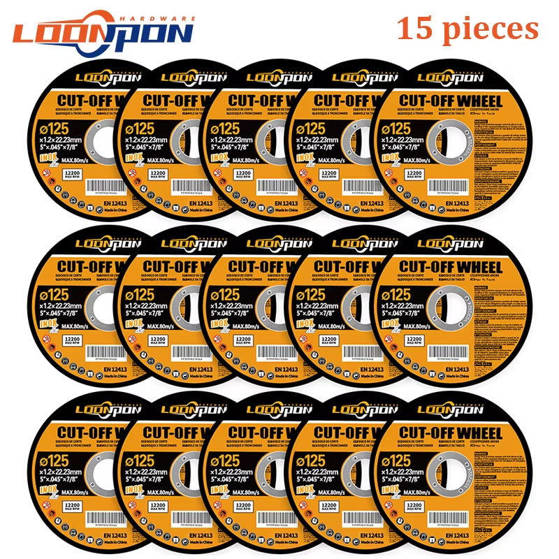125Mm Cutting Disc Metal Cut off Wheel Angle Grinder Disc Slice Fiber Reinforced Grinding Blade Cutter for Metal Iron 5-50Pcs