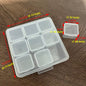 1Pcs Square Transparent Plastic Storage Box Case 10/24 Slot Adjustable for Pills Jewelry Beads Earring Case Organizer
