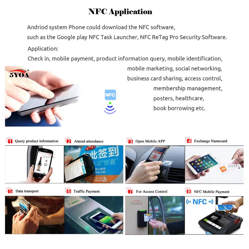 100Pcs/Lot NFC Lable Tag Sticker 13.56Mhz ISO14443A 213 Stickers Universal Lable Ntag213 RFID for All NFC Enabled Phones