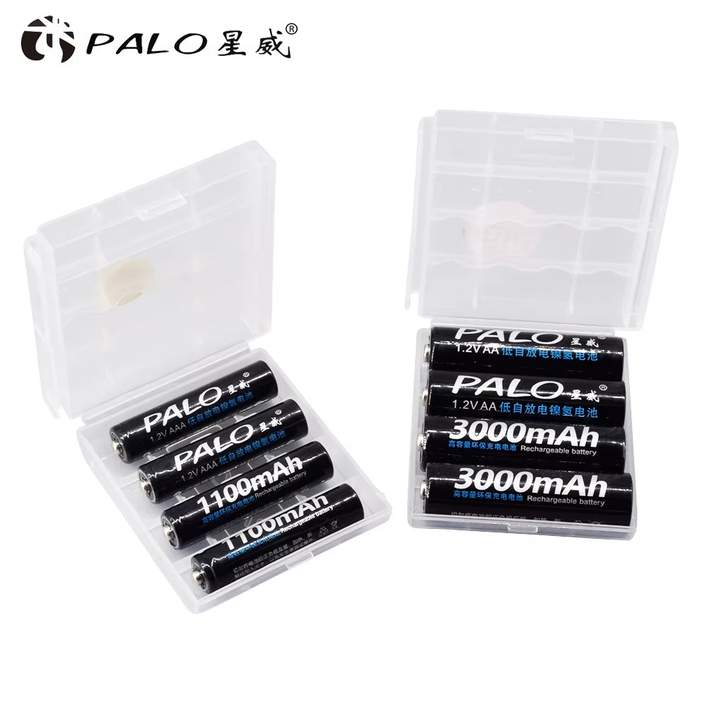 4Pcs 3000Mah 1.2V AA Rechargeable Batteries+4Pcs 1100Mah 1.2V AAA Battery NI-MH AA AAA Rechargeable Battery for Camera Toy