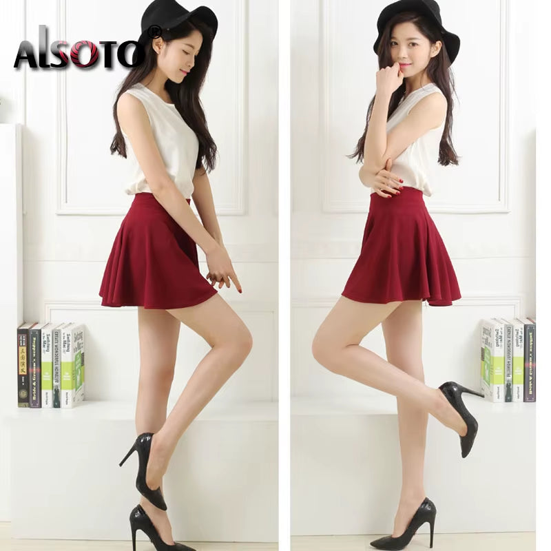 New 2025 Summer Sexy Skirt for Girl Korean Cute Short Skater Fashion Female Mini Skirt Women Clothing Saia Bottoms Jupe Faldas