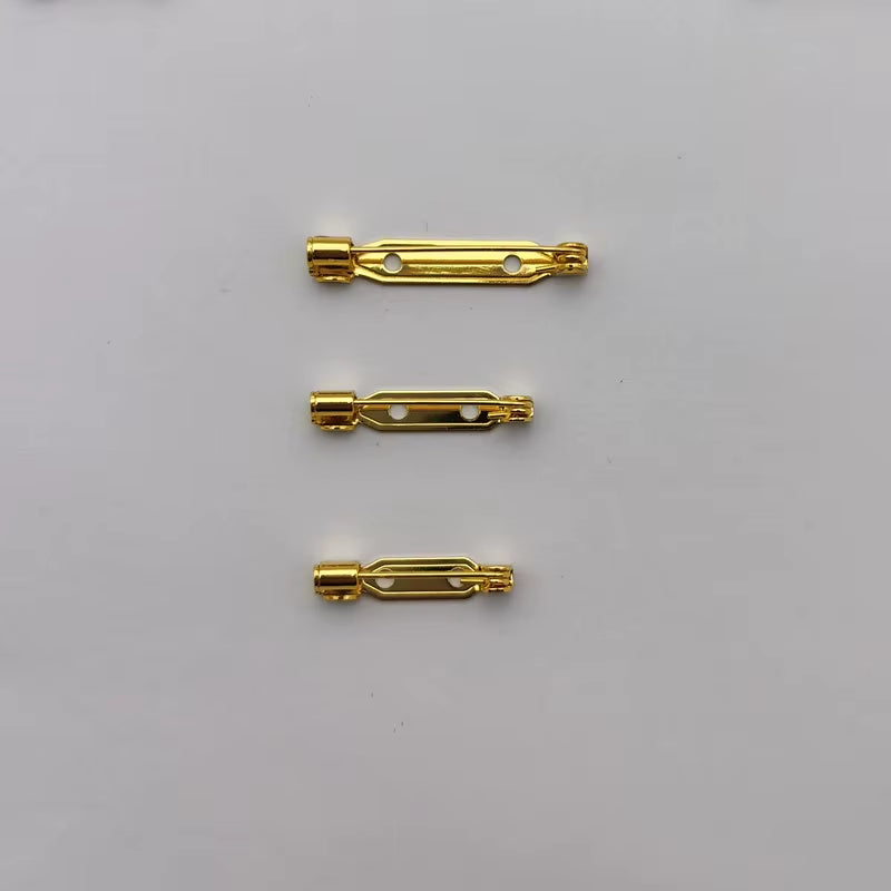 10Pcs 2.4Cm Length High Quality Safety Pin Brooch Base Back Bar Badge Holder Brooch Pins DIY Jewelry Finding