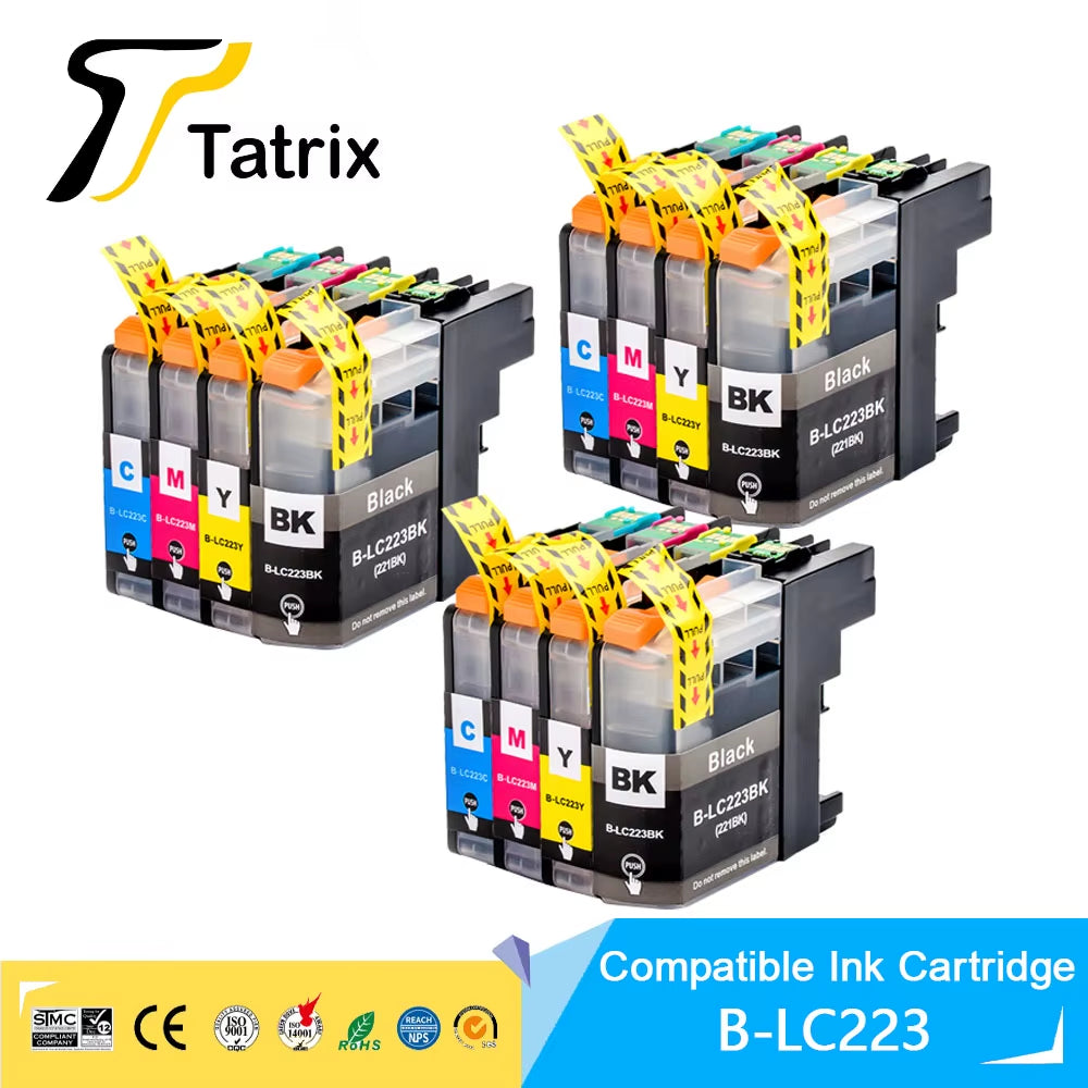 Tatrix with Chip LC223 LC221 Compatible Ink Cartridge for  MFC-J4420DW/J4620DW/J4625DW/J480DW/J680DW/J880DW Printer