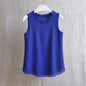 21 Colors Solid Ruffle Chiffon Blouse Women 2025 Summer Fashion Vest Blusas Casual Loose Sleeveless Ladies Tops Shirt