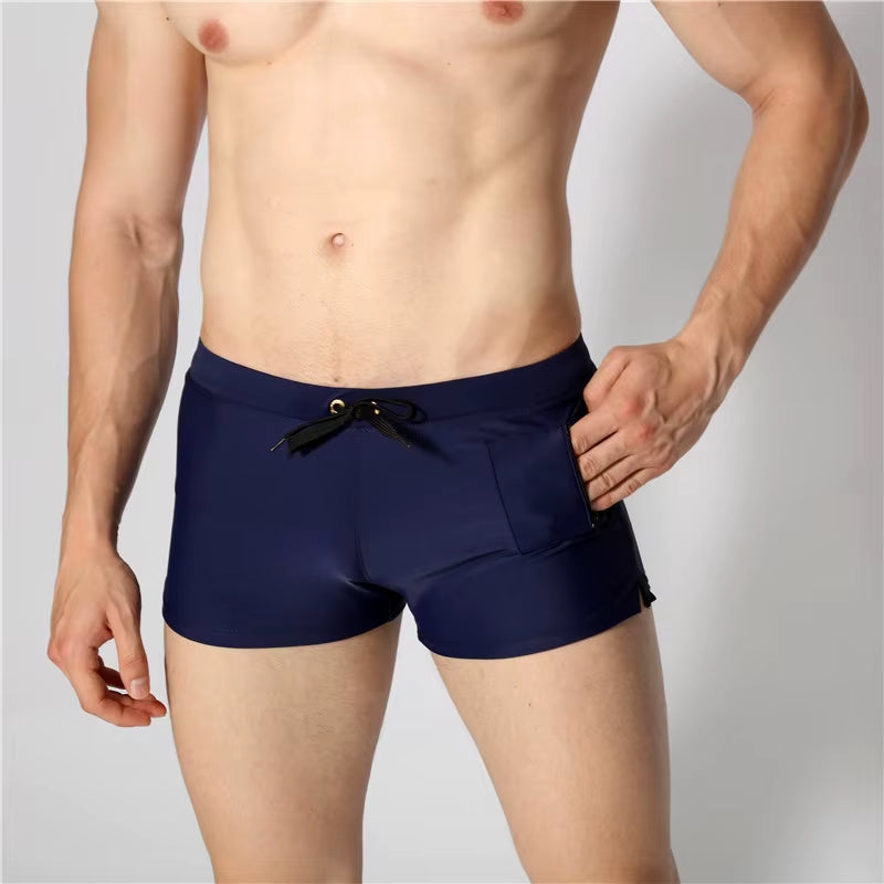 Shorts Men Zipper Pocket Casual Mens Shorts Fast Dry Boardshorts Joggers Men'S Trunks Summer Mens Short Homme Masculino