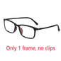 Polarized Sunglasses Men Women 5 in 1 Magnetic Clip on Glasses TR90 Optical Prescription Eyeglass Frames Magnet Clips