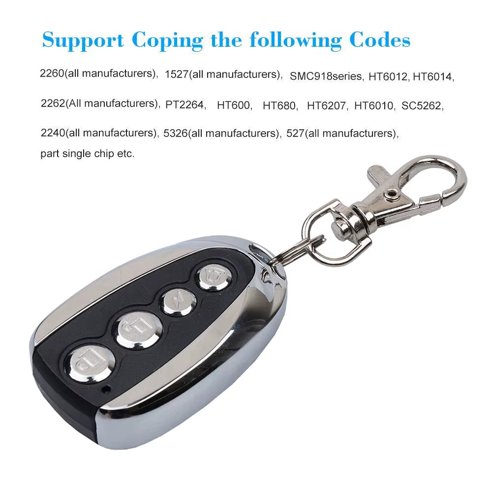 Remote Control Cloning Gate for Garage Door Car Alarm Products Keychain 433 Mhz