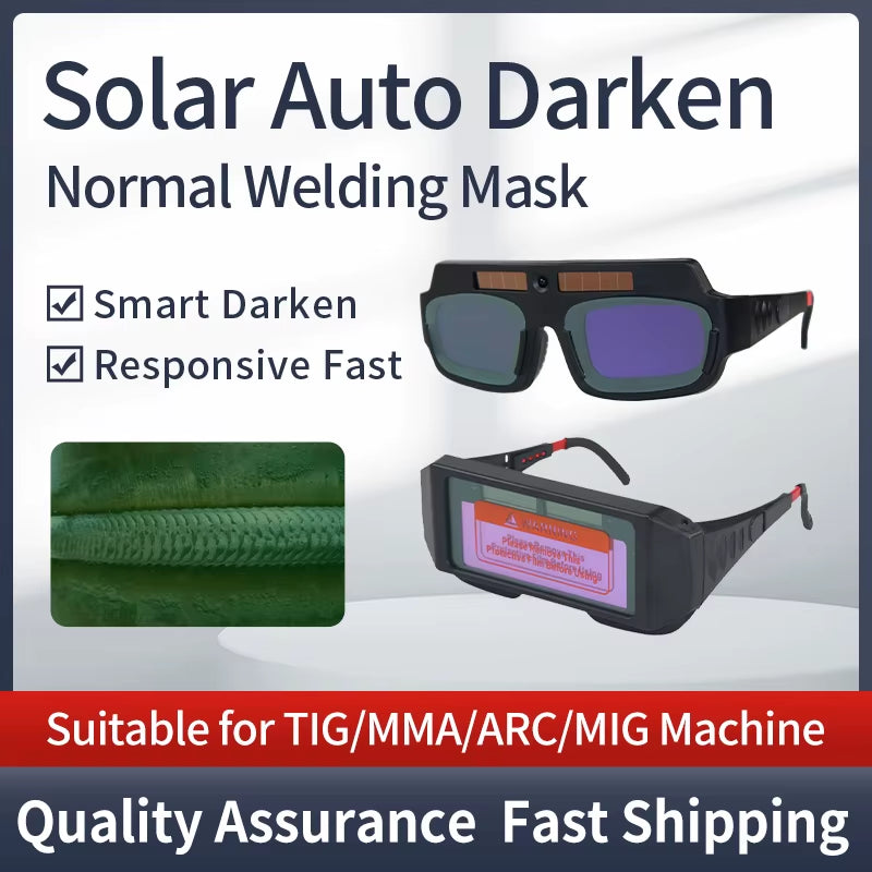 Solar Auto Darkening Eyes Mask True Color Welding Helmet Welding Mask Eyeshade/Patch/Eyes Goggles for Welder Eyes Glasses