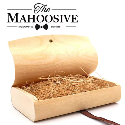 Mahoosive Bow Ties Wood Boxes Organizer Natural Wood Boxes with Lid Golden Lock Wood Boxes for Gifts Caja Madera Wooden Boxes