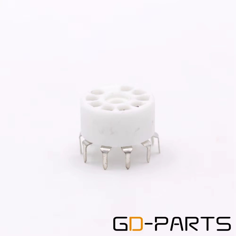 10PCS Ceramic 9Pin B9A PCB MOUNT Tube Socket for 12AX7 12AT7 12AU7 6DJ8 ECC82 5670 6922 Hifi Audio Vintage AMP DIY