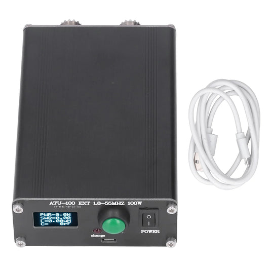 ATU‑100 Antenna Tuner Mini Automatic for Radio Equipment 1.8~55Mhz 0.96IN with Housing