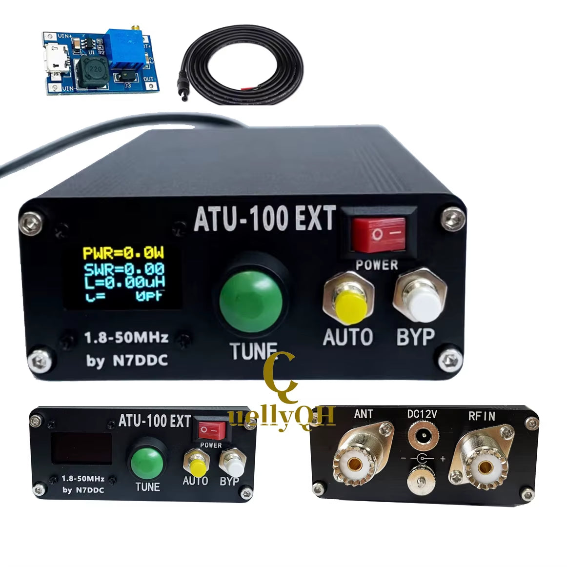 ATU-100 1.8-50Mhz ATU100 Automatic Antenna Tuner 0.96 Inch OLED Assembled Machine with Shell