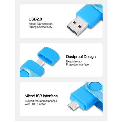OTG USB Flash Drive 256GB 128GB 64GB 32GB 16GB 8GB Cle USB Pendrive for Android Phone/Tablet /PC USB 2.0 Thumb Drive