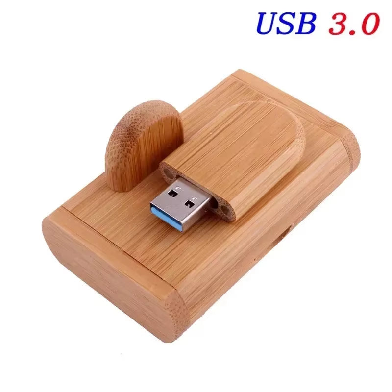 USB 3.0 High Speed LOGO Wooden Box Personal Logo Customer Pendrive 8GB 16GB 32GB 64GB USB Flash Drive Pen Drive U Disk
