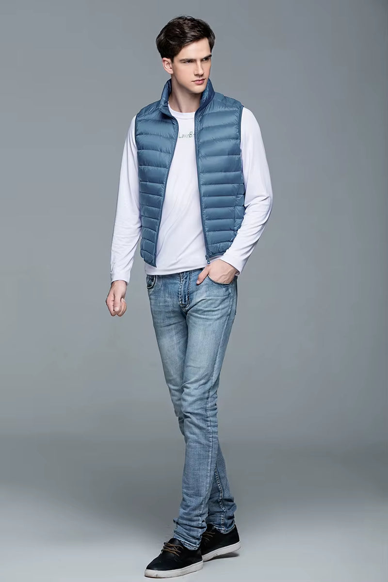 Spring Man 90% Duck down Vest Ultra Light Jackets Men Fashion Sleeveless Outerwear Coat Autumn Winter Coat
