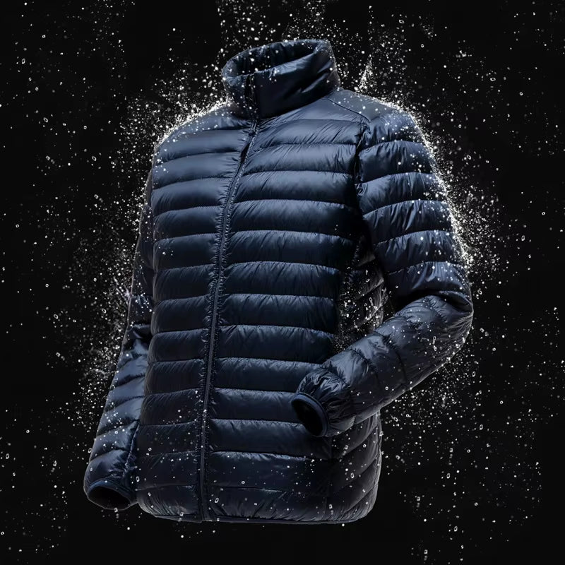 Men'S Lightweight Water-Resistant Packable Puffer Jacket 2023 New Arrivals Autumn Winter Male Fashion Stand Collar down Coats