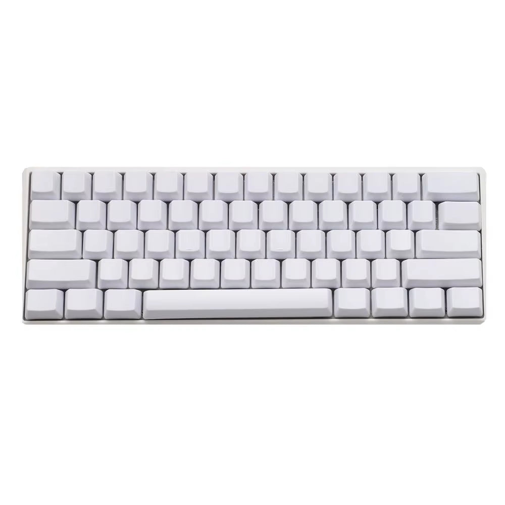 White Black Gray Green Blank Thick PBT OEM Profile 62 Key ISO 61 ANSI Keycaps for MX Switches Mechanical Keyboard (Only Keycap)