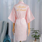 Wedding Bride Bridesmaid Robe Dressing Gown Sexy Women Bathrobe Nightgown Short Sleepwear Casual Flower Kimono Geisha M L XL