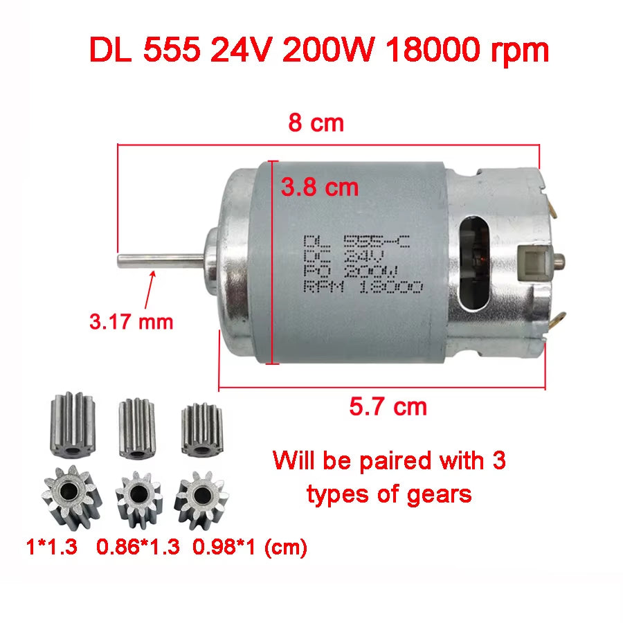 Children'S Electric Car DC Motor, Kid'S Car High Speed Motor,Dl 550 High-Power Motor 570 35000Rpm Engine
