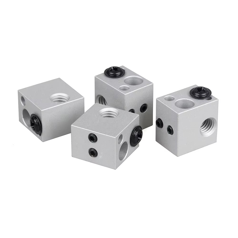 Aluminium Heat Block for J-Head Extruder Hotend 3D Printers High Temp Silicone Socks Parts BP6 Heating Block Accessories