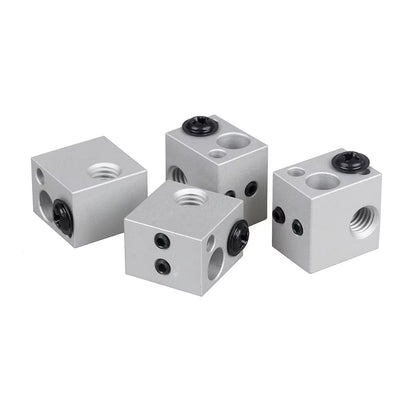 Aluminium Heat Block for J-Head Extruder Hotend 3D Printers High Temp Silicone Socks Parts BP6 Heating Block Accessories