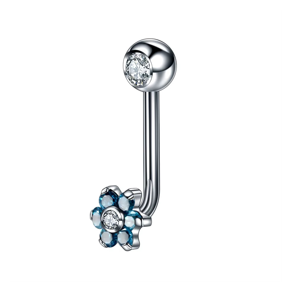 1PC G23 Titanium Opal Crystal Christina Vertical Hood Piercings Lip Rings Sexy Women Piercings Body Jewelry 14G