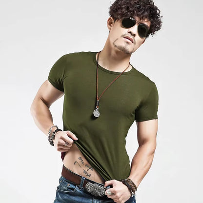 2025 Brand New Men T Shirt Tops V Neck Short Sleeve Tees Men'S Fashion Fitness Hot T-Shirt for Male Man T-Shirt Size 5XL
