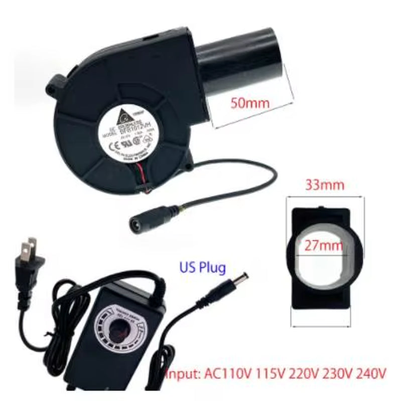For Delta BFB1012VH 9733 Turbo Centrifugal Fan Blower 12V 1.80A High Speed with Variable Speed Controller for DIY Cooling