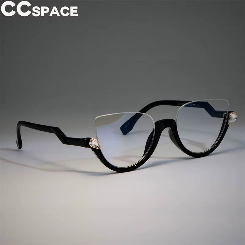 45159 Cat Eye Glasses Frames Women Trending Styles Half Frame Designer Fashion Computer Glasses