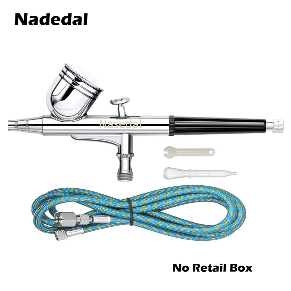 Gravity Feed Dual-Action Airbrush Spray Gun Kit Trigger Spray Gun for Art Craft Model Paint Spraying Hobby 0.3MM 7CC Air Brush